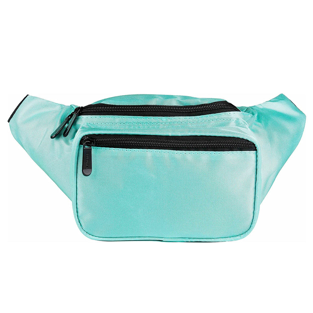 green polyester sports waist bag,custom,front