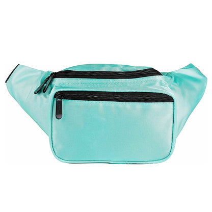 green polyester sports waist bag,custom,front