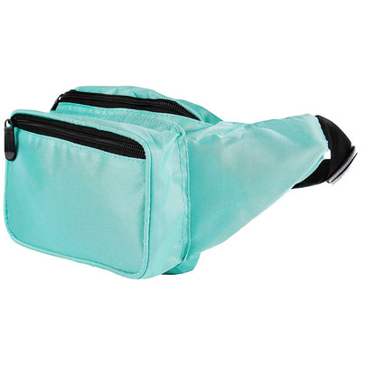 green polyester sports waist bag,custom,side