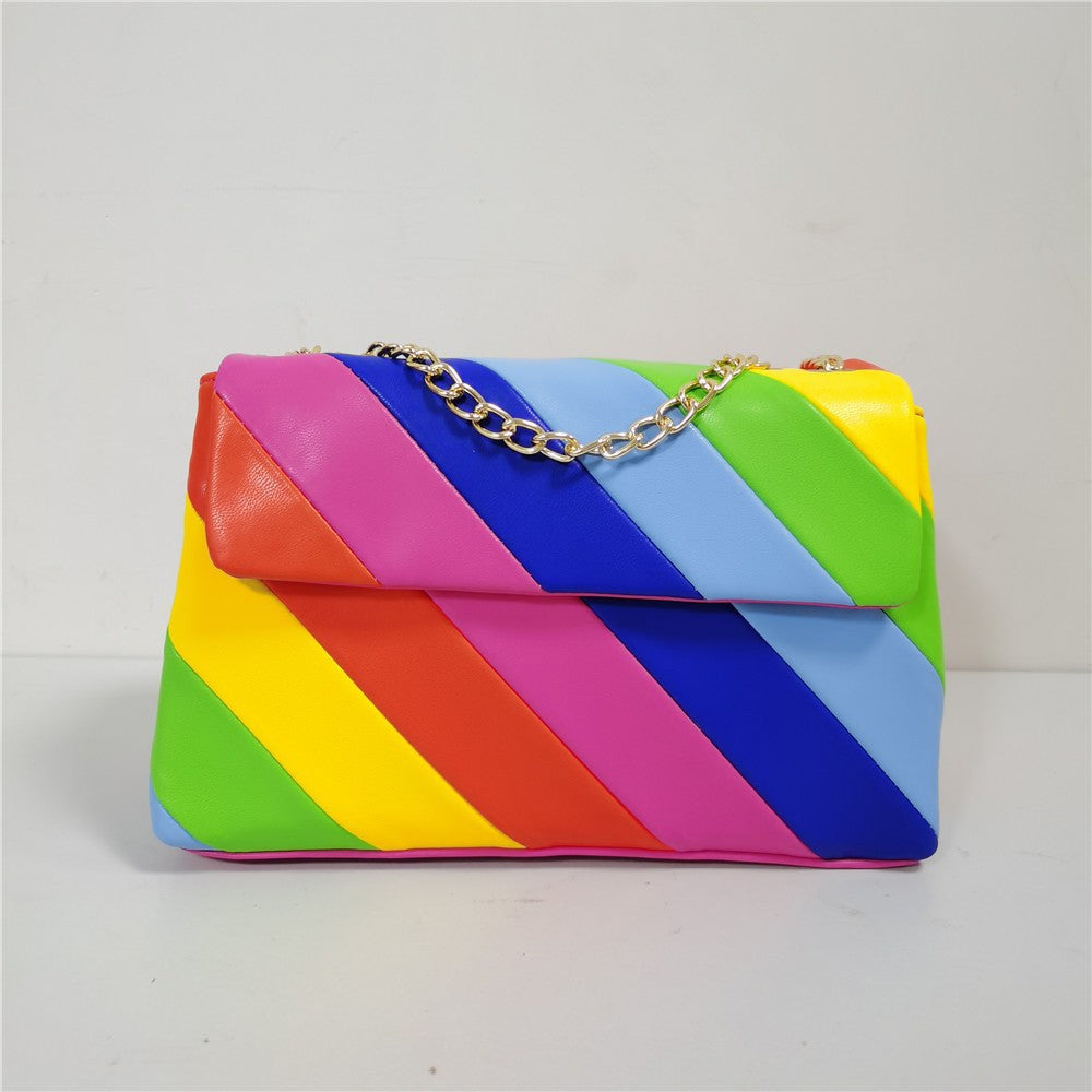 color fanlosn geometric square crossbody bag,custom,front