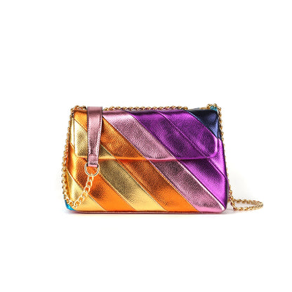 pink fanlosn geometric square crossbody bag,custom,front