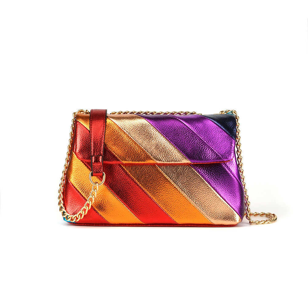 red #1 fanlosn geometric square crossbody bag,custom,front