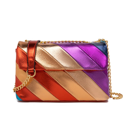 red #2 fanlosn geometric square crossbody bag,custom,front