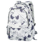 leaf gray fanlosn nylon student school backpack,custom,side