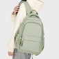 light green fanlosn nylon student school backpack,custom,model-display