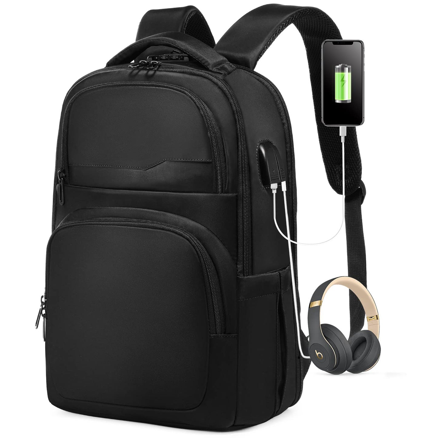 black polyester fanlosn gril student school backpack,custom,front