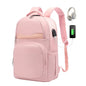 pink polyester fanlosn gril student school backpack,custom,front 02