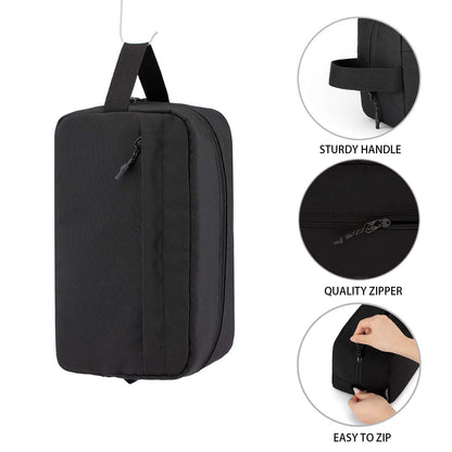 portable wash bag with sturdy handle and quality zipper