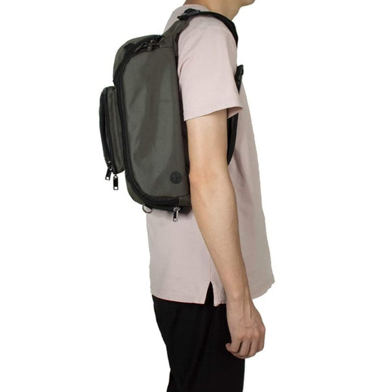 green rfid tactical crossbody chest bag,custom,model display 02