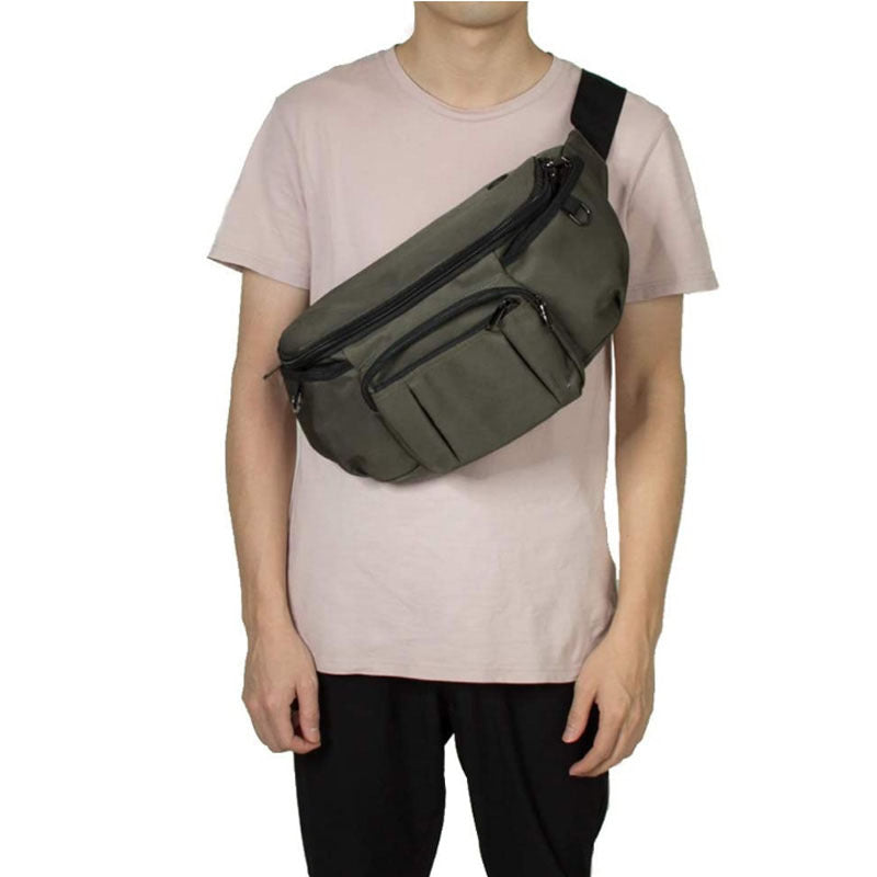 green rfid tactical crossbody chest bag,custom,model display