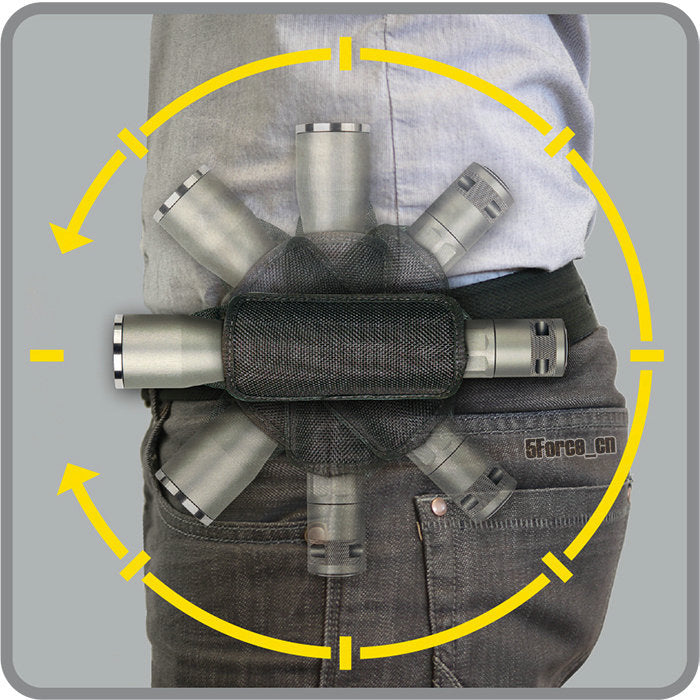 black nylon tactical flashlight holster,custom,display