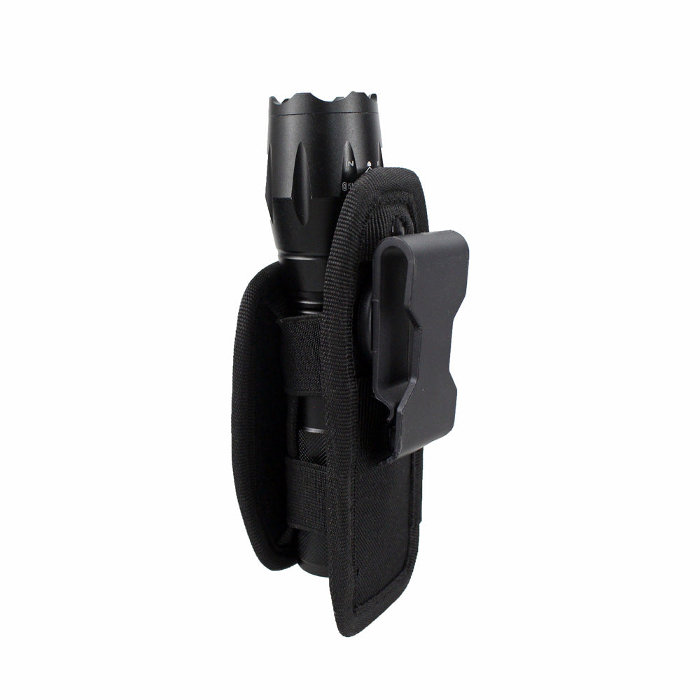 black nylon tactical flashlight holster,custom,side 03