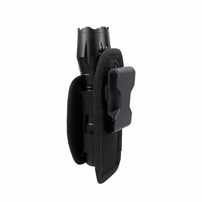 black nylon tactical flashlight holster,custom,side 03