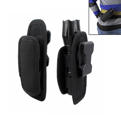 black nylon tactical flashlight holster,custom,side