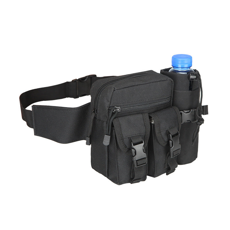 black polyester tactical hydration waist pack,custom,side