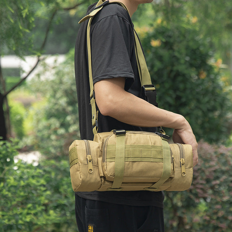 mud color polyester tactical sling bag,custom,model display 02