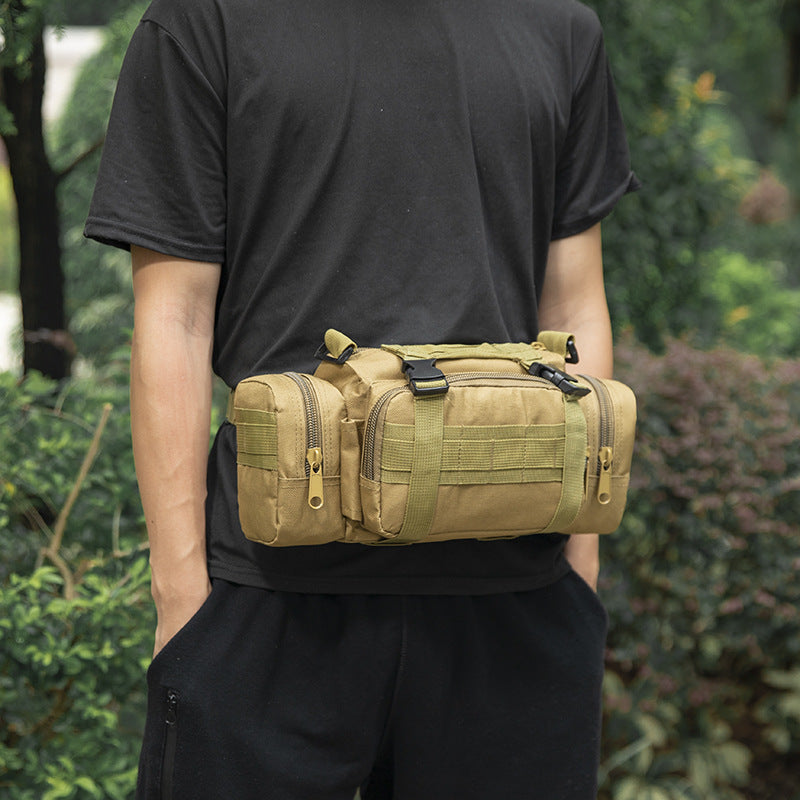 mud color polyester tactical sling bag,custom,model display 03