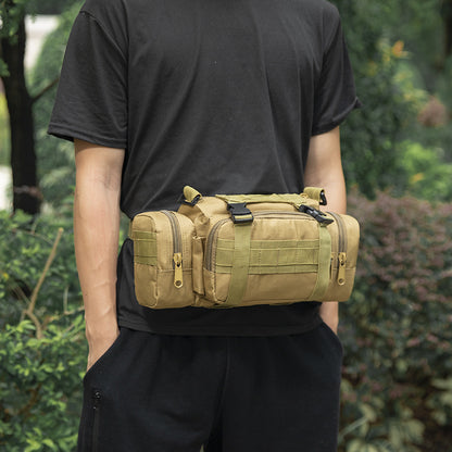 mud color polyester tactical sling bag,custom,model display 03