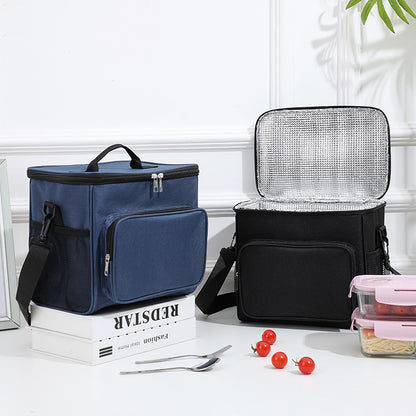 navy ice pack thermal lunch bag,large capacity,color display