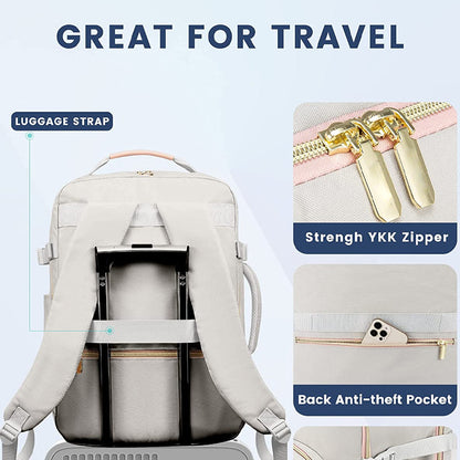 white fanlosn 40l travel backpack,custom,detail 02