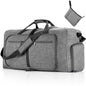 ant gray nylon foldabletravel duffel bag,custom,front 02