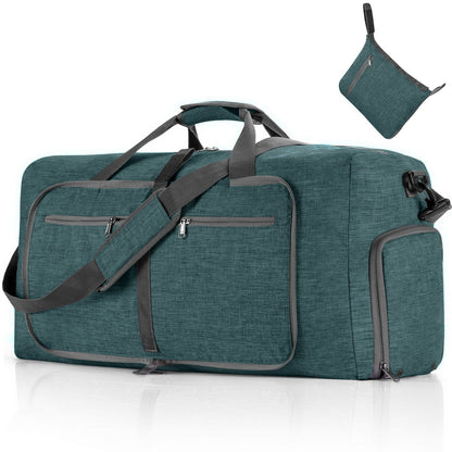 ant green nylon foldabletravel duffel bag,custom,front