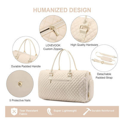 beige waterproof travel duffel bag,custom,detail 02