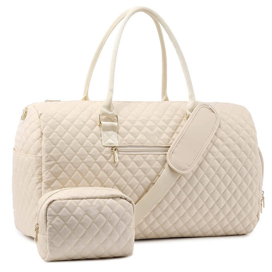 beige waterproof travel duffel bag,custom,front