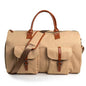 dark brown canvas travel garment bag,custom,front