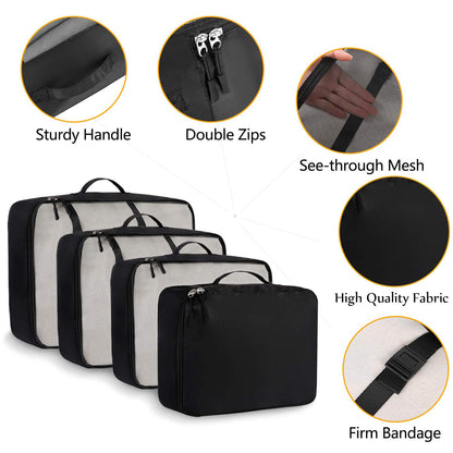black nylon fanlosn travel packing organizers,custom,detail 02