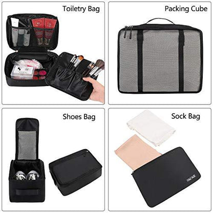black nylon fanlosn travel packing organizers,custom,detail