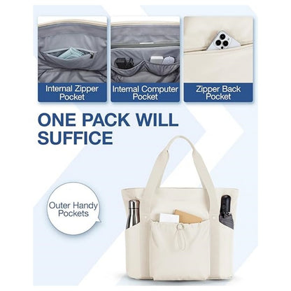 milky white waterproof women travel tote bag,custom,detail 02