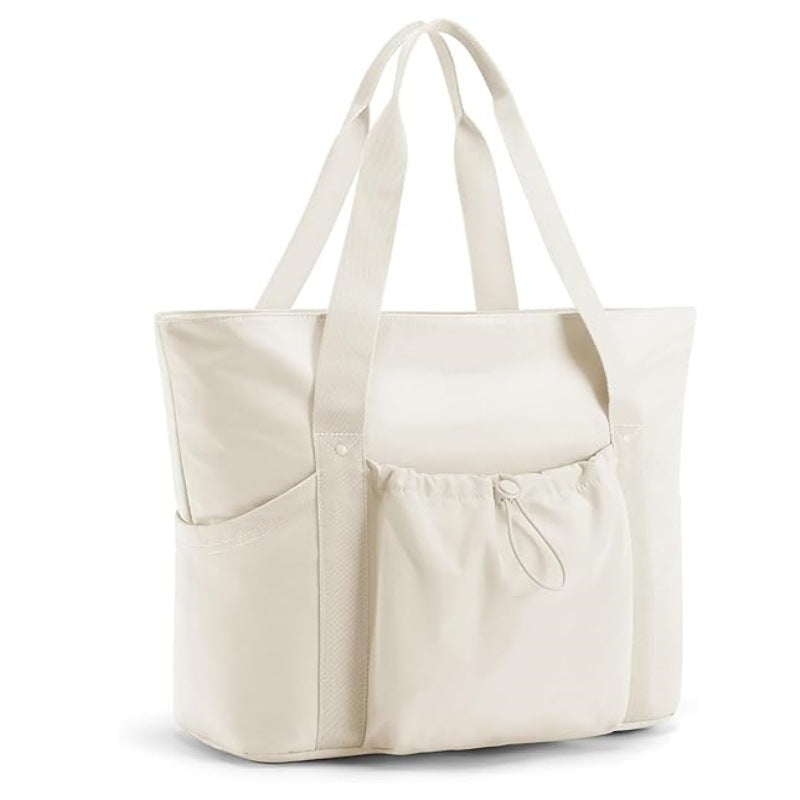 milky white waterproof women travel tote bag,custom,front