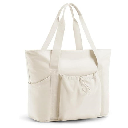 milky white waterproof women travel tote bag,custom,front