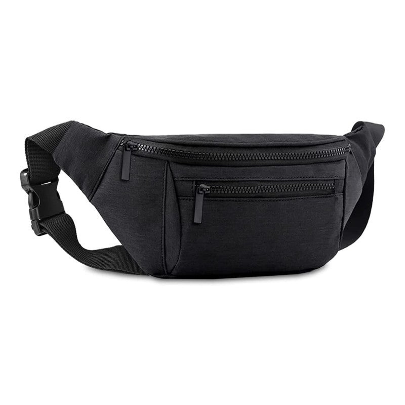 black 600d polyester unisex waist bag,custom,side