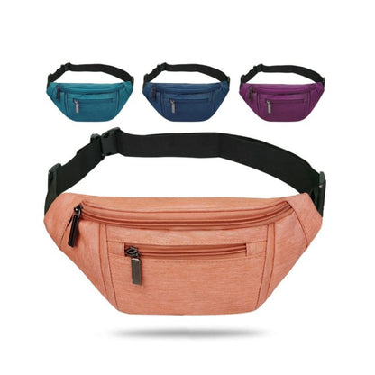 orange red 600d polyester unisex waist bag,custom,front