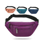 purple 600d polyester unisex waist bag,custom,front