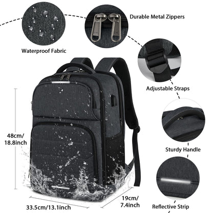 water resistant business backpack with durable fabric for daily commuting