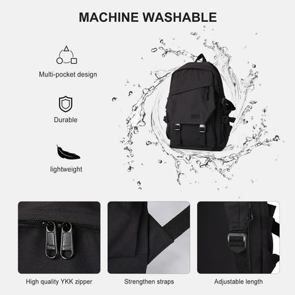 water resistant school backpack with durable zipper and straps