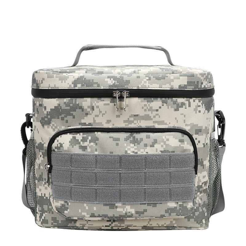 gray camouflage oxford waterproof insulated cooler bag,custom,front