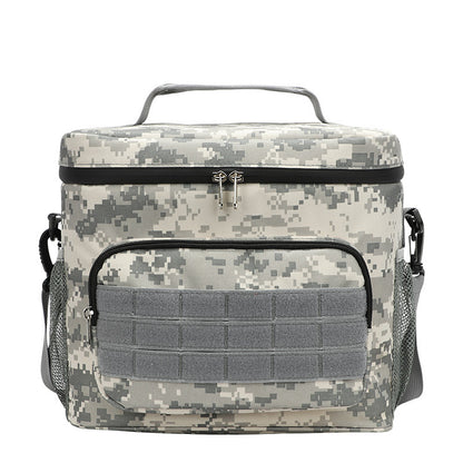 gray camouflage oxford waterproof insulated cooler bag,custom,front