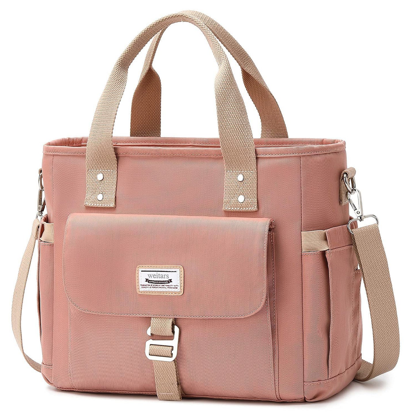 pink oxford waterproof insulated cooler tote bag,custom,front