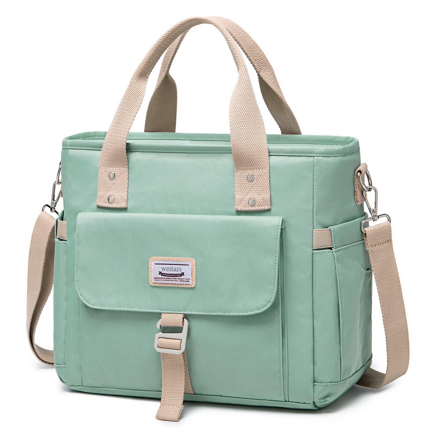 sky blue oxford waterproof insulated cooler tote bag,custom,front