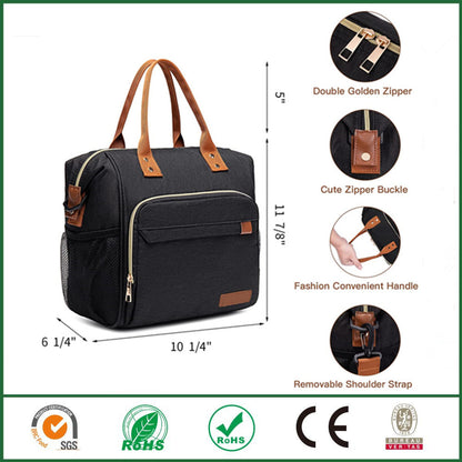 black oxford waterproof insulated lunch bag,custom,dimensions