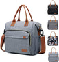 gray oxford waterproof insulated lunch bag,custom,front
