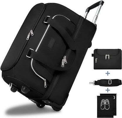 black wheeled garment bag,custom,front