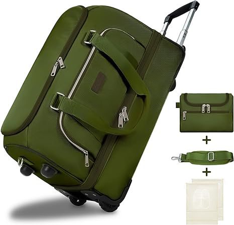 green wheeled garment bag,custom,front