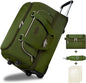 green wheeled garment bag,custom,front