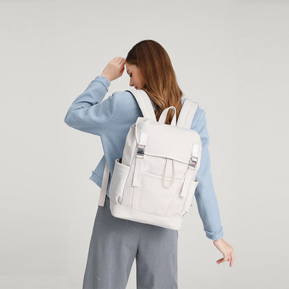white school backpack for daily lifestyle use