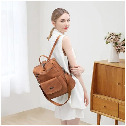 women pu leather backpack for daily commute and casual lifestyle use